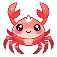 Decorator Crab goes kawaii vector