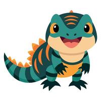 Cuviers Dwarf Caiman walks kawaii vector