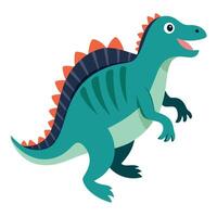 Dimetrodon dinosaur jumps kawaii vector
