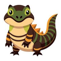 Cuviers Dwarf Caiman cries kawaii vector