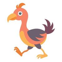Dodo bird walks kawaii vector