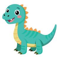 Dinosaur smiles kawaii vector