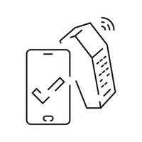 Payment Methods and Finance Related line icon with Pos Terminal, Credit Card, Receipt vector