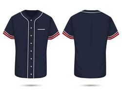 Baseball uniform mockup front and back view vector