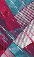 Abstract geometric pattern with grunge brush strokes for sports jersey fabric sublimation print design vector