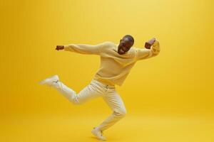 Sweater with lemon Yellow Background Stylish Lifestyle Fashion Look with a Contemporary Appeal photo