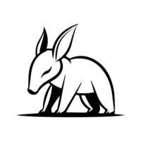 aardvark icon or modern line symbol. line art and icon design with bold outline. Black and white Pixel Perfect minimalistic symbol isolated white background. Silhouette simple thin sign vector