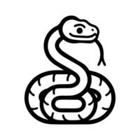 anaconda icon or modern line symbol. line art and icon design with bold outline. Black and white Pixel Perfect minimalistic symbol isolated white background. Silhouette simple thin sign vector