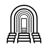 Theater icon or modern line symbol. line art and icon design with bold outline. Black and white Pixel Perfect minimalistic symbol isolated white background. Silhouette simple thin sign vector