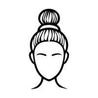 Hair Loss icon or modern line symbol. line art and icon design with bold outline. Black and white Pixel Perfect minimalistic symbol isolated white background. Silhouette simple thin sign vector