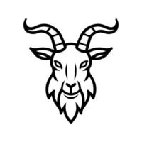 goat icon or modern line symbol. line art and icon design with bold outline. Black and white Pixel Perfect minimalistic symbol isolated white background. Silhouette simple thin sign vector