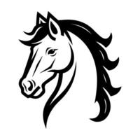 horse icon or modern line symbol. line art and icon design with bold outline. Black and white Pixel Perfect minimalistic symbol isolated white background. Silhouette simple thin sign vector