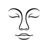 Nose icon or modern line symbol. line art and icon design with bold outline. Black and white Pixel Perfect minimalistic symbol isolated white background. Silhouette simple thin sign vector