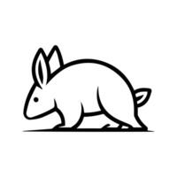 aardvark icon or modern line symbol. line art and icon design with bold outline. Black and white Pixel Perfect minimalistic symbol isolated white background. Silhouette simple thin sign vector