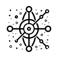 Physics icon or modern line symbol. line art and icon design with bold outline. Black and white Pixel Perfect minimalistic symbol isolated white background. Silhouette simple thin sign vector
