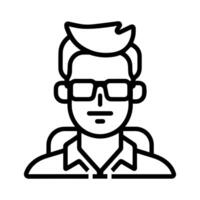 Driver icon or modern line symbol. line art and icon design with bold outline. Black and white Pixel Perfect minimalistic symbol isolated white background. Silhouette simple thin sign vector