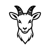goat icon or modern line symbol. line art and icon design with bold outline. Black and white Pixel Perfect minimalistic symbol isolated white background. Silhouette simple thin sign vector