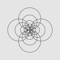 Abstract circles shape, overlapping vector