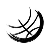 Abstract basketball icon made with brushes vector