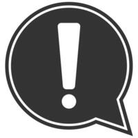 Exclamation mark isolated on white background. vector