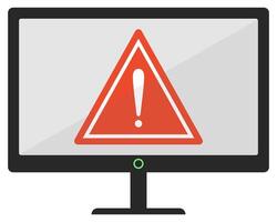 Flat illustration of application error isolated on white background. vector