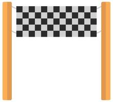 Flat illustration of finish line isolated on white background. vector