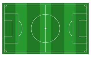 Soccer field in flat style isolated on white background. vector