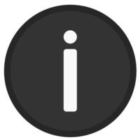 Information icon isolated on white background. vector