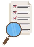 Flat illustration of file document management isolated on white background. vector