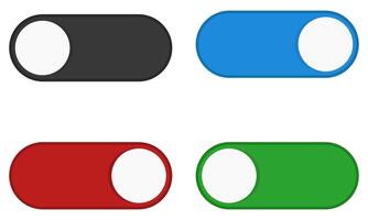 Switch toggle button on off icon isolated on white background. vector