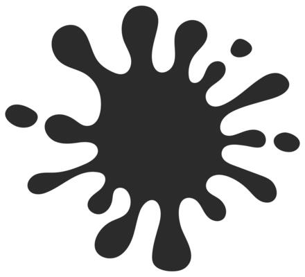 Splash flat icon isolated on white background.