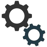 Setting gears icon isolated on white background. vector