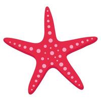 Red starfish icon isolated on white background. vector