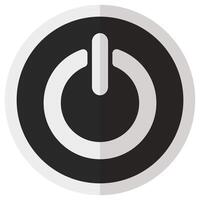 Shutdown button flat icon isolated on white background. vector