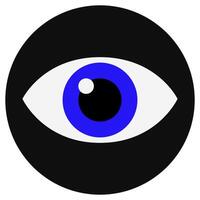 Eye icon isolated on white background. vector