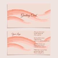 abstract and soft color greeting card design vector