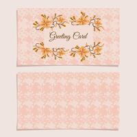 vintage and soft color of greeting card design vector