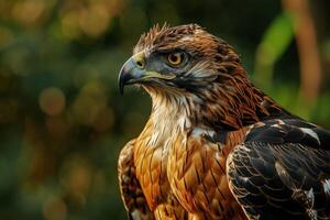 Javan Hawk Eagle bird in the natural habitat photo