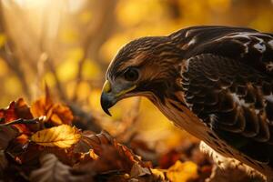 Red-tailed Hawk Eagle bird in natural habitat photo