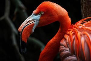 Caribbean Flamingo in the natural habitat photo