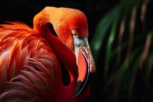 Caribbean Flamingo in the natural habitat photo