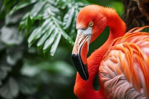 Caribbean Flamingo in the natural habitat photo