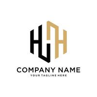 initial HHH, hexagon modern abstract element icon logo design. vector