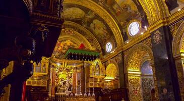 VALLETTA, MALTA - SEPTEMBER 14, 2012 St. John Co Cathedral Interior in Valletta in Malta photo