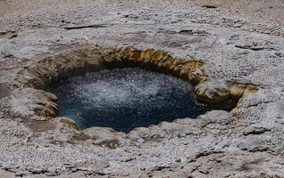 Boiling water bubbler Geyser. Active geyser with major eruptions. Yellowstone NP, Wyoming, US photo