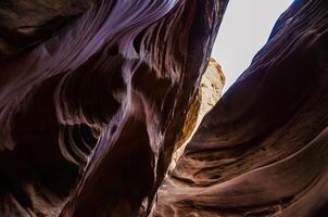 Eroded by water and wind cliffs in the canyon. Little Wild Horse Canyon. San Rafael Swell, Utah photo