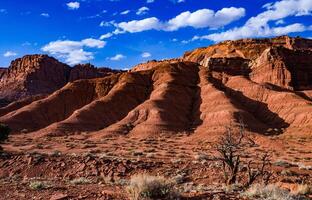 Layered clay and stone geological formations in Canyonlands NP is in Utah photo
