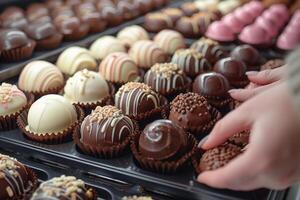 Assorted Chocolate Truffles in a Box photo