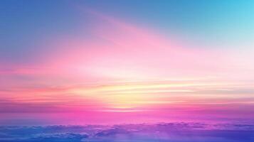 Bright and colorful abstract sky with gradients of pink, blue, and purple resembling a vibrant sunrise or sunset. photo