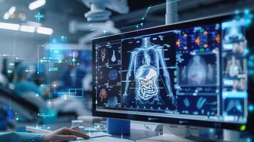 Recent advancements in medical imaging technology combine both Xray and AI for significantly improved diagnostics photo